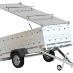 Leichter Anhänger mit geschlossener Aluminiumabdeckung