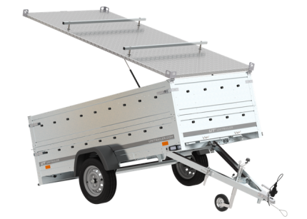 Leichter Anhänger mit geschlossener Aluminiumabdeckung