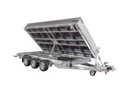 Autoanhänger aus Aluminium 3500 kg Seitenansicht