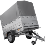 Verzinkter Kippanhänger mit montierter Hochplane