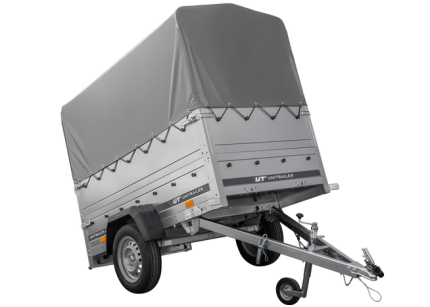 Verzinkter Kippanhänger mit montierter Hochplane