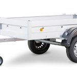 LPA Tieflader Einachs-Anhänger mit Stahlbordwänden Seitenansicht