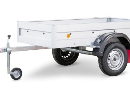 LPA Tieflader Einachs-Anhänger mit Stahlbordwänden Seitenansicht