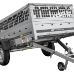 Kippanhänger 264x125 cm mit verzinkten Gitterbordwänden