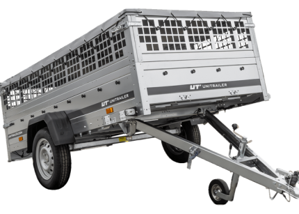 Kippanhänger 264x125 cm mit verzinkten Gitterbordwänden