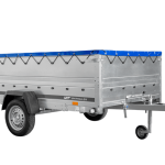 Einachs-Kippanhänger 750 kg mit blauer Flachplane