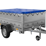 Leichter Anhänger UNITRAILER Garden 201/R KIPP 200x125 mit blauer Plane