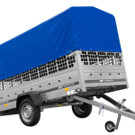 Kippanhänger 264x125 cm mit verzinkten Gitterbordwänden