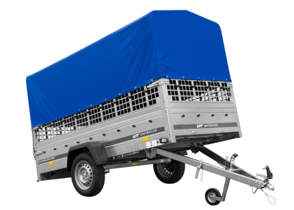 Kippanhänger 264x125 cm mit verzinkten Gitterbordwänden