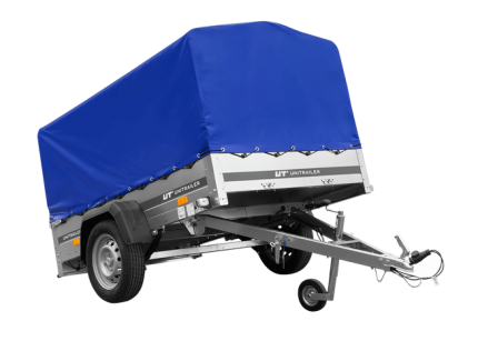UNITRAILER Garden 201/R KIPP Anhänger mit H-800 Aufbau und blauer Plane
