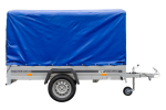Kippbarer PKW-Anhänger 750 kg | 230×125 cm | ungebremst mit Hochplane UNITRAILER Garden Trailer 230 – Bild 3