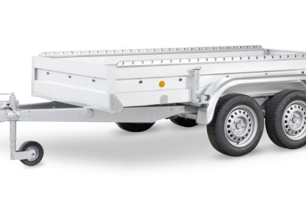 LPA Tandemanhänger mit Stahlbordwänden Seitenansicht