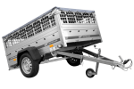 750 kg Kippanhänger Unitrailer Garden 201R ungebremst mit Gitteraufsatz und Plane – Bild 3