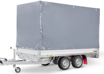 Plateau Anhänger Tandemachse mit Aluminium Bordwänden