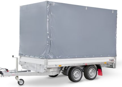 Plateau Anhänger Tandemachse mit Aluminium Bordwänden