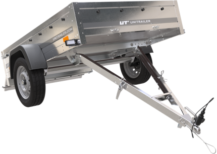 Garden Trailer 201 KIPP Anhänger Seitenansicht mit geöffneter Bordwand