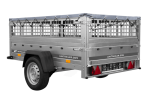 750 kg Kippanhänger Unitrailer Garden 201R ungebremst mit Gitteraufsatz und Plane