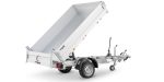 RK ALU Einachs-Kippanhänger mit geklappten Aluminium-Bordwänden