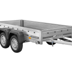 Doppelachs-Kippanhänger mit beladener Ladefläche