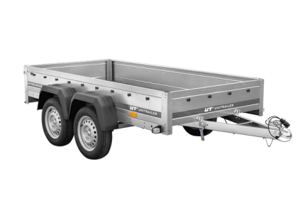 Doppelachs-Kippanhänger mit beladener Ladefläche