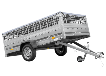 Unitrailer Garden 265 KIPP mit grauer Plane Seitenansicht