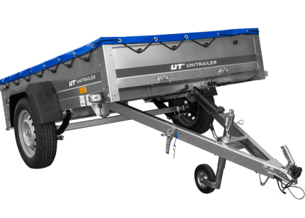 Kippanhänger 200x125 cm UNITRAILER mit blauer Plane