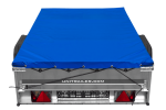 Kippanhänger 200x125 cm mit Federung UNITRAILER GARDEN 201/R KIPP inkl. blauer Plane – Bild 3