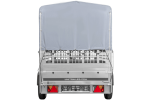750 kg Kippanhänger Unitrailer 264x125 ungebremst mit Hochplane – Bild 2