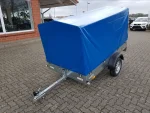 Autoanhänger 750 kg mit blauer Hochplane 120 cm