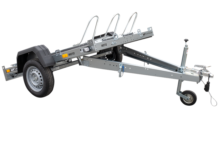 Kippbarer Motorradanhänger UNITRAILER MOTO 3 Seitenansicht