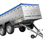 Verzinkter Doppelachsanhänger mit gespannter Plane