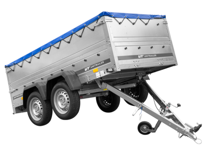 Verzinkter Doppelachsanhänger mit gespannter Plane