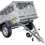 Kippbarer Garden Trailer 150 KIPP mit grauer Plane