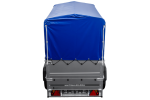 Kippanhänger 750 kg zGG 200x106 cm ungebremst Plane UNITRAILER Garden Trailer 200 KIPP – Bild 2