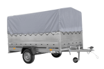 Kippbarer PKW-Anhänger 750 kg | 264×150 cm | ungebremst mit H-800 Hochplane UNITRAILER Garden 265 – Bild 3