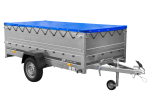 Kastenanhänger 750 kg zGG 264x125 cm ungebremst Plane UNITRAILER Garden Trailer 264 – Bild 3