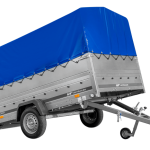 Garden 265 KIPP Anhänger Seitenansicht mit blauer Plane