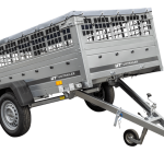 Kippanhänger mit Gitteraufsätzen im Einsatz