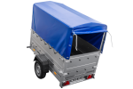 Kippanhänger 750 kg zGG 200x106 cm ungebremst Plane UNITRAILER Garden Trailer 200 KIPP – Bild 5