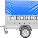 Kippanhänger 200x125 cm mit grauer Hochplane