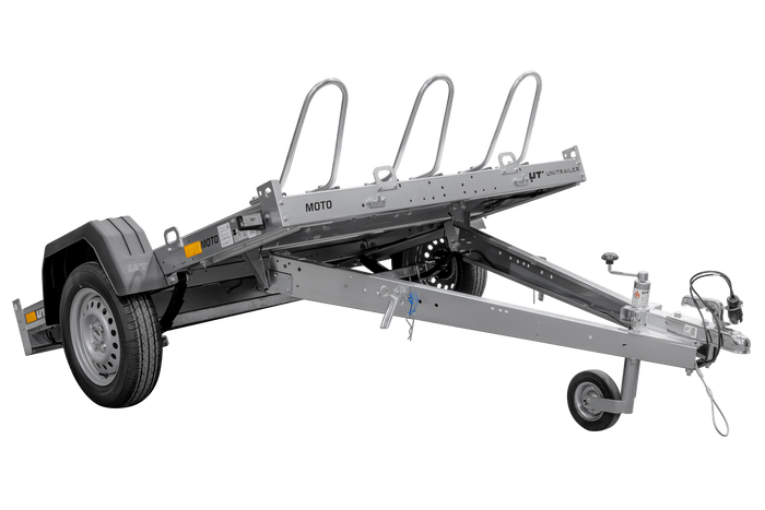 Motorradanhänger UNITRAILER MOTO 3 mit drei verzinkten Radschienen