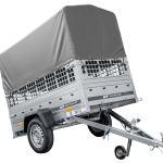 Kippanhänger 200x106 cm mit grauer Hochplane