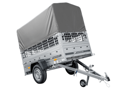 Kippanhänger 200x106 cm mit grauer Hochplane