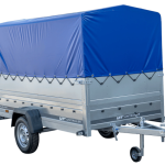 Kippanhänger 264x125 cm mit blauer H-800 Plane