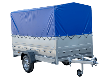 Kippanhänger 264x125 cm mit blauer H-800 Plane