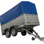 Doppelachsanhänger UNITRAILER mit montierter Hochplane