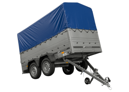 Doppelachsanhänger UNITRAILER mit montierter Hochplane