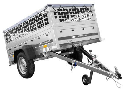 Gitteranhänger Garden Trailer 200 KIPP mit grauer Plane