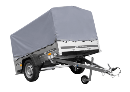 UNITRAILER Garden 201/R KIPP mit grauer Plane montiert