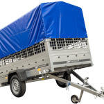 Kippanhänger mit Hochplane seitliche Ansicht